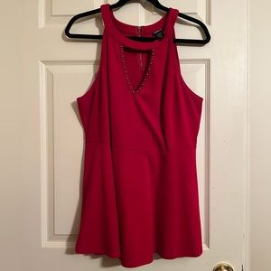Torrid Red Sleeveless Top Size 2